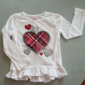 GARANIMALS Girl's 4T Long Sleeved Valentines Top